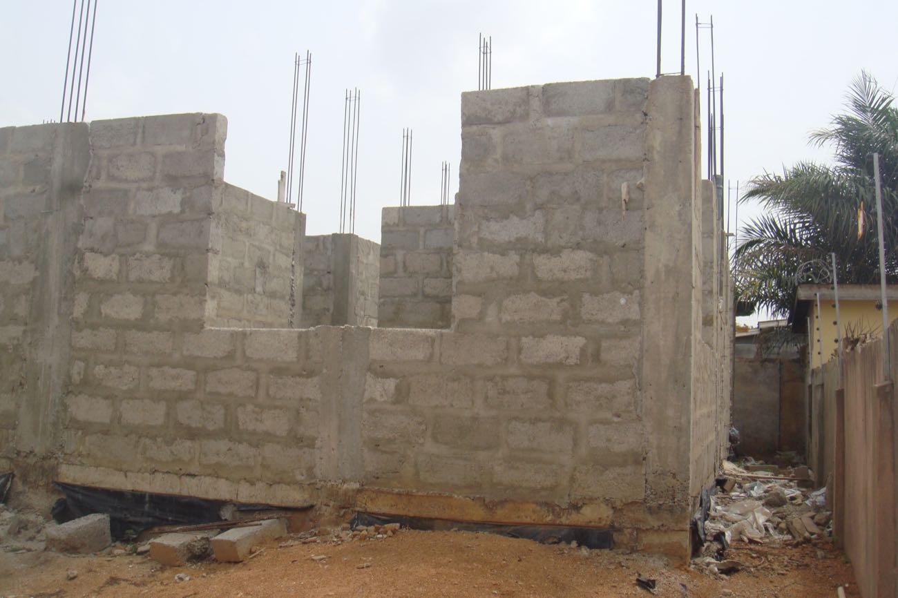Block-work and structure, storey building